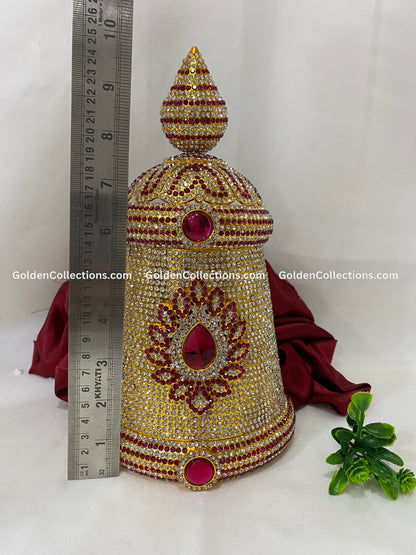 Traditional Mukut Kireedam for Deity - GoldenCollections DGC-036 2