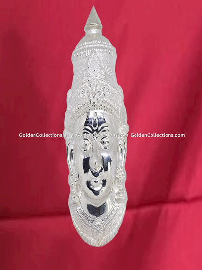 Varalakshmi Amman Face in Silver - GoldenCollections VDF-016
