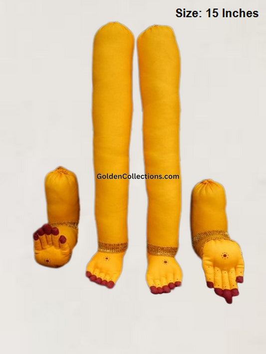 Varalakshmi Hands and Legs - Yellow - 15 Inches - GoldenCollections VHL-002