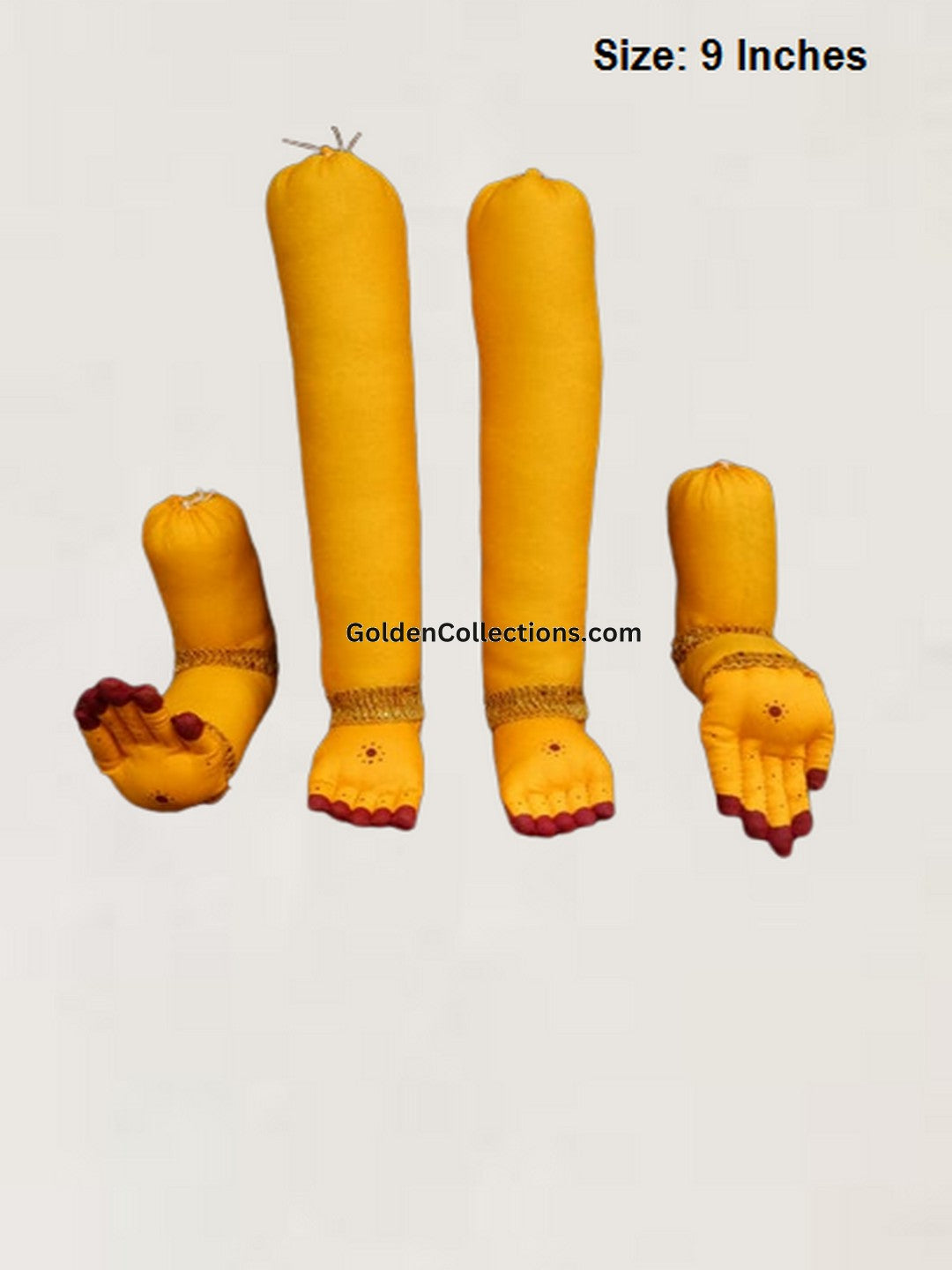 Varalakshmi Hands and Legs - Yellow - 9 Inches - GoldenCollections VHL-003